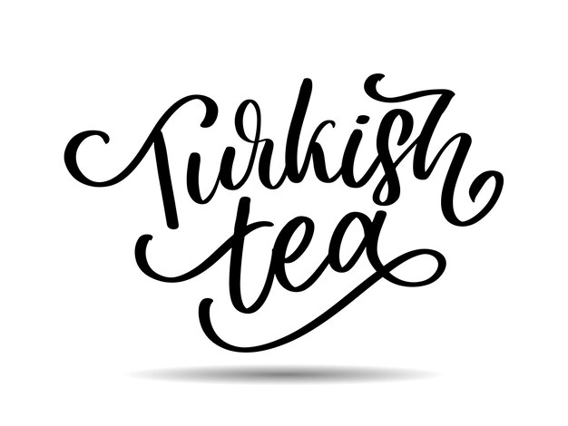 Tradiciones turcas de elementos decorativos de la hora del té de la ceremonia del té para su ilustración de vector de diseño