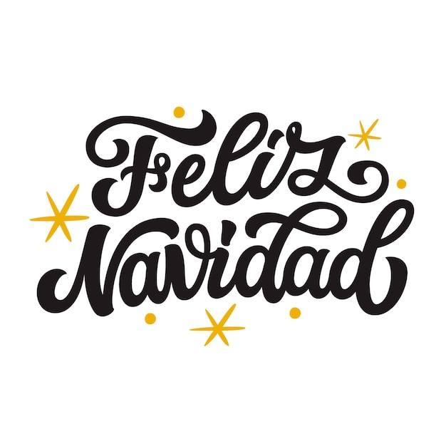 Vector traducción al español feliz navidad