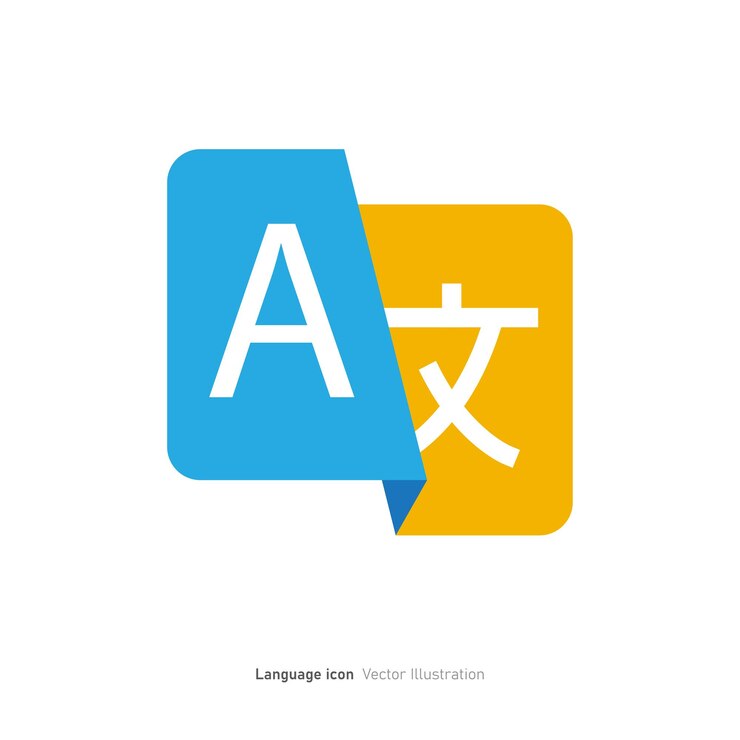 Vector traducción del idioma ilustración vectorial del diseño del icono