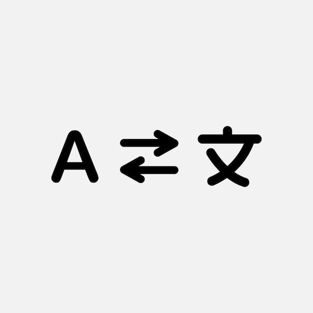 Traducir la plantilla de diseño de logotipo vectorial de iconos