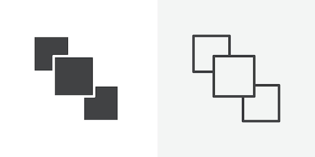 Traer al frente el icono plano y el diseño sencillo del conjunto