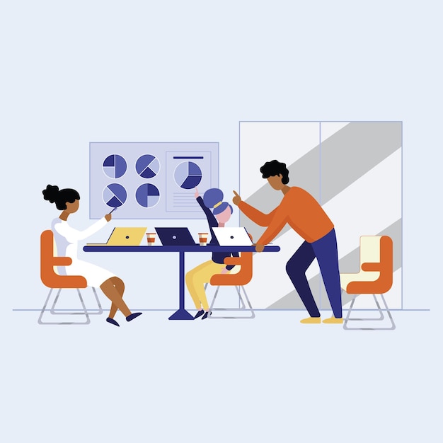 Traer ideas brillantes al espacio de negocios en ilustraciones cautivadoras
