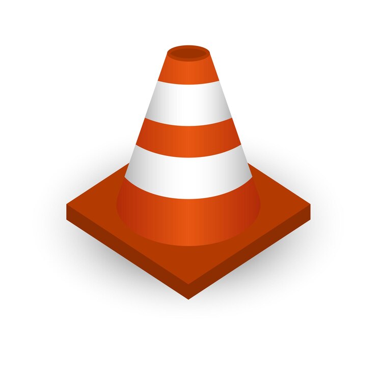 Vector el tráfico cono icono