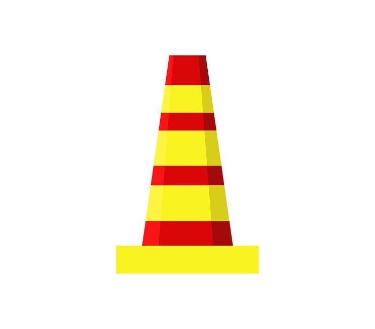 Vector tráfico cono