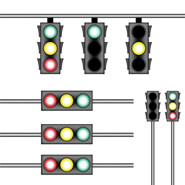 Vector tráfico de ilustración de plantilla de farola