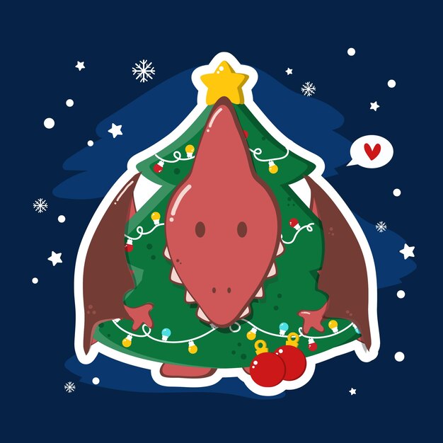 Traje de árbol de Navidad de dinosaurio pterodáctil