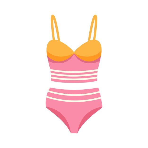Traje de baño de playa de colores brillantes Traje de bañista casual de dos piezas