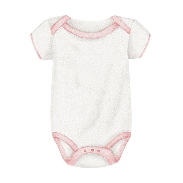 Traje de bebé para niña Traje de bebé para niña ropa de recién nacido Ilustración de acuarela