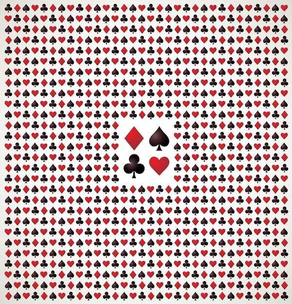 Traje de cartas. corazones, diamantes, espadas y tréboles. jugando a las cartas. ilustración vectorial | Vector Premium Traje de cartas. corazones, diamantes, espadas y tréboles. jugando a las cartas. ilustración vectorial | Vector Premium