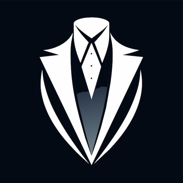 Traje y corbata en blanco y negro que muestra sofisticación y estilo elegante Diseñar un logotipo elegante y sofisticado para una agencia de marketing de eventos