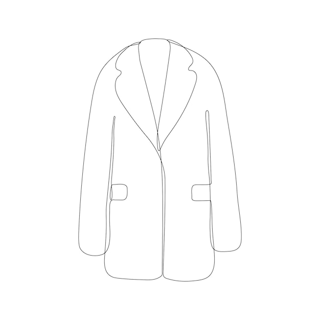 Traje de dibujo continuo de una línea Concepto de ropa Vector de diseño de dibujo de una sola línea