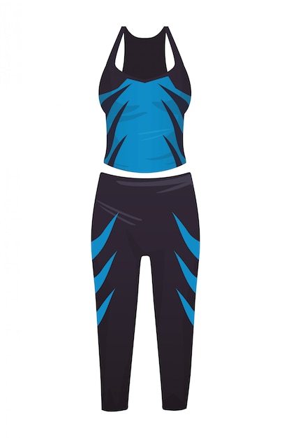 Vector traje de fitness mujer