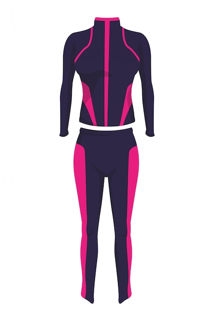 Vector traje de fitness mujer