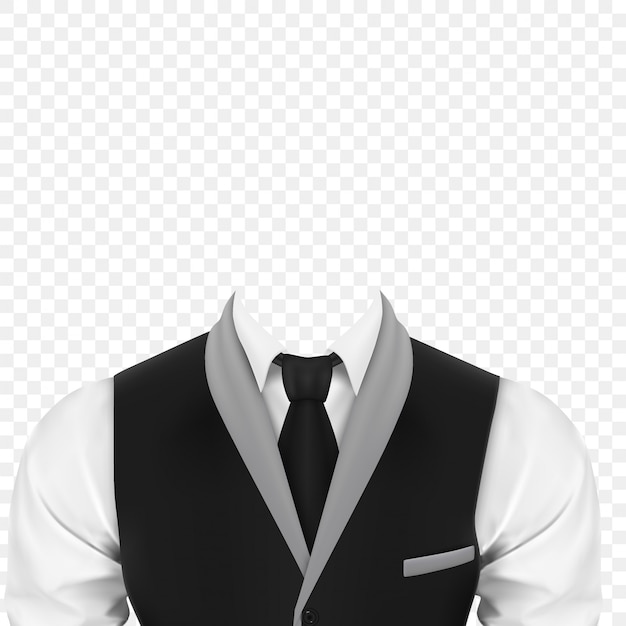 Vector traje de negocios para hombre en transparente