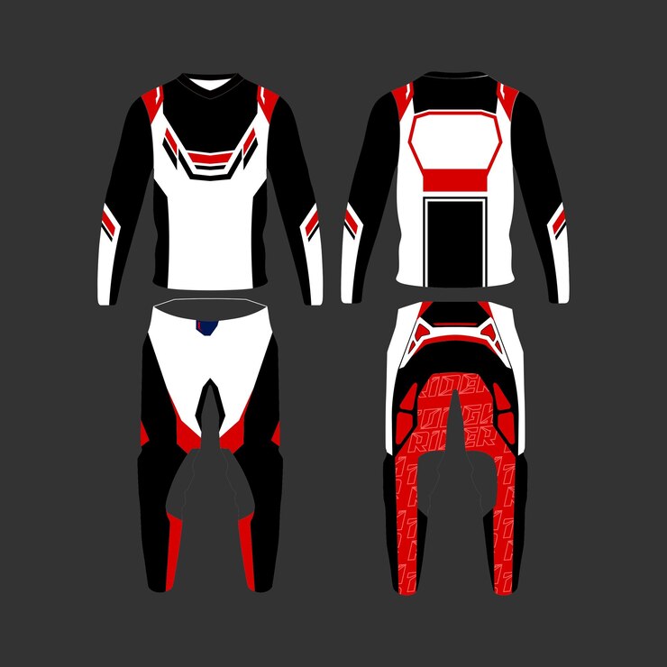 Vector un traje de neopreno rojo y blanco con la palabra mar.