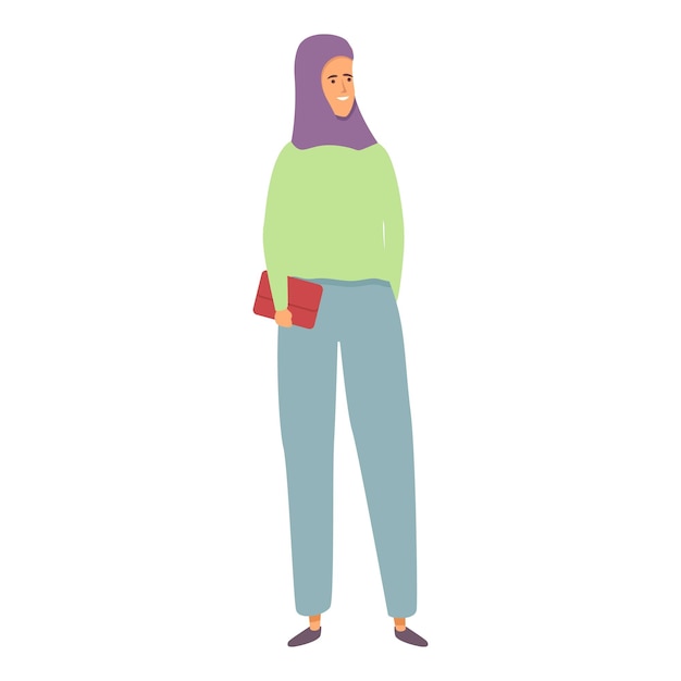 Traje de trabajo icono dibujos animados vector moda musulmana vestido árabe