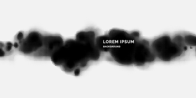 Trama de impresión monocromática vector abstracto fondo de semitono textura en blanco y negro de puntos