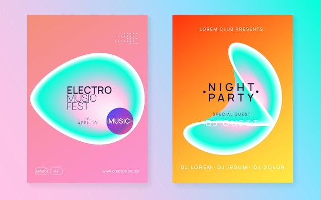 Trance Flyer Diseño electrónico y de vida nocturna Fondo abstracto