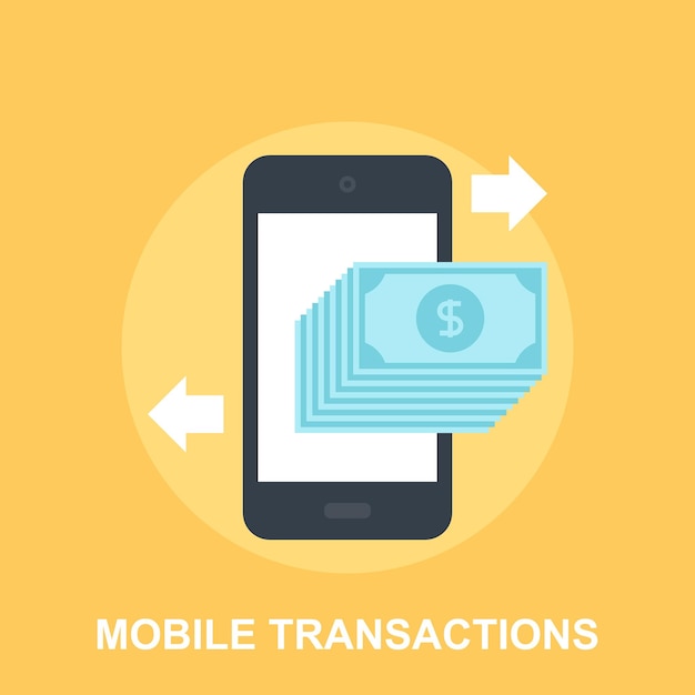 Vector transacciones móviles