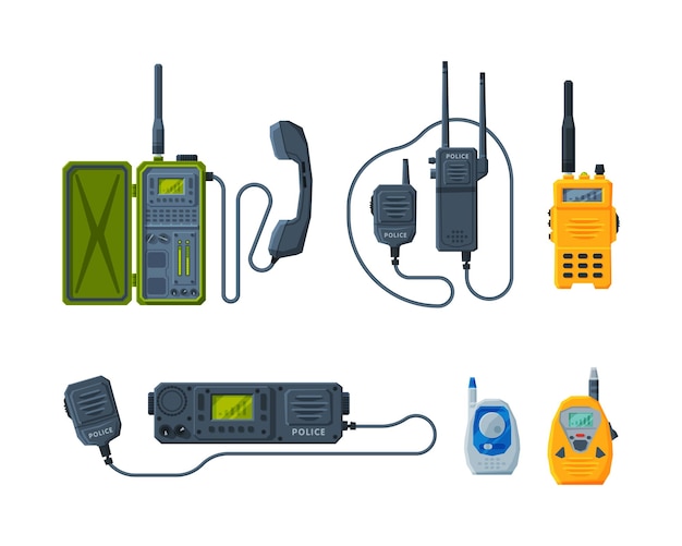 Transceptor portátil o walkietalkie como dispositivo de radio portátil con conjunto vectorial de antena