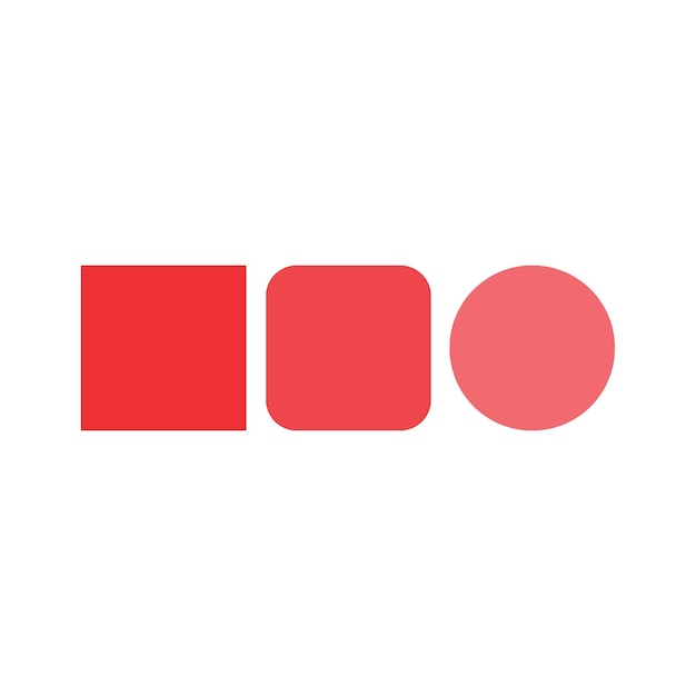 Transformación del logotipo o la ilustración en rojo diseño único