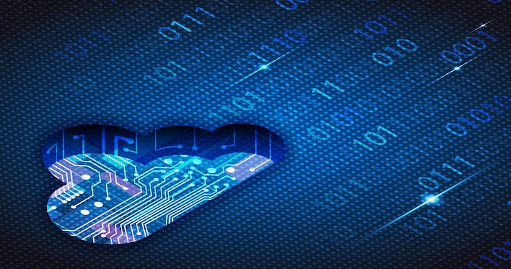 Vector transmisión de datos del sistema cloud computing a la nube a través de una conexión a internet de alta velocidad