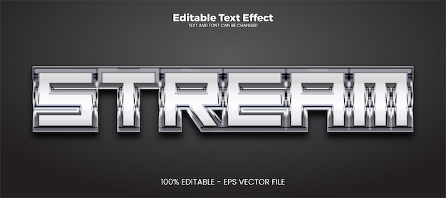 Transmita el efecto de texto editable en estilo de tendencia moderna