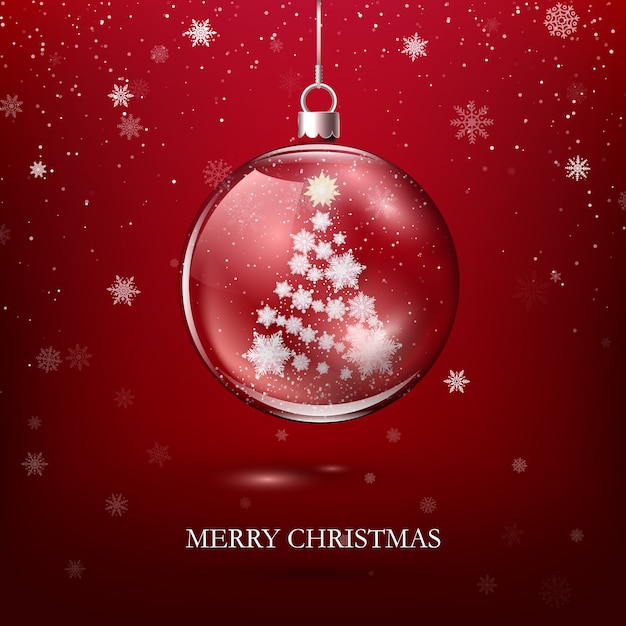 Transparent glossy Christmas decoration