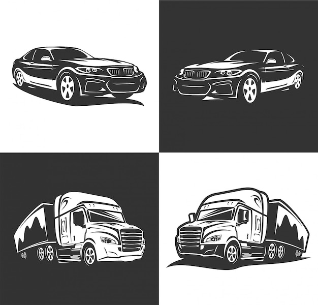 Transport car logo vector