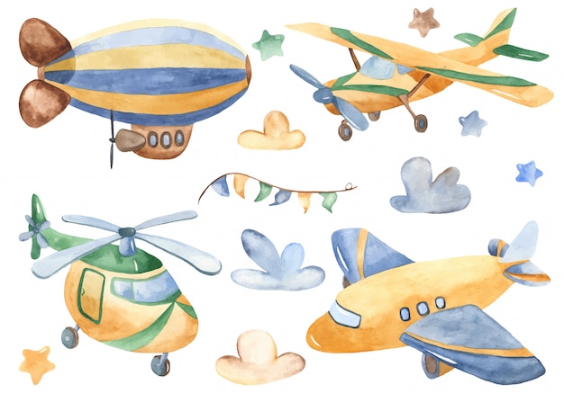 Vector transporte aéreo de dibujos animados lindo