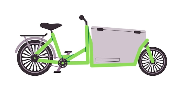 Vector transporte de carga en bicicleta con cargador delantero para vehículo de mensajería de equipo de transporte