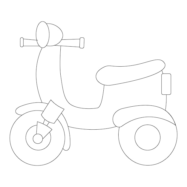 Transporte clipart contorno vehículo clipart motocicleta