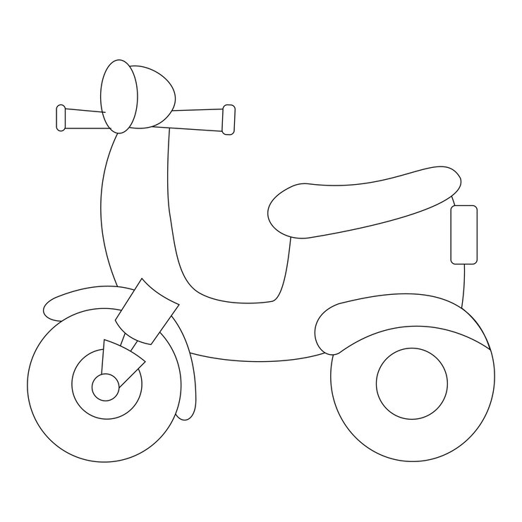 Transporte clipart contorno vehículo clipart motocicleta