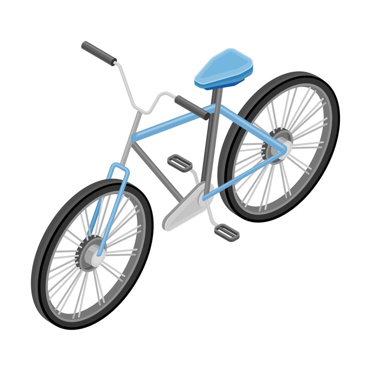 Vector el transporte ecológico de la bicicleta como ciudad inteligente ilustración vectorial isométrica