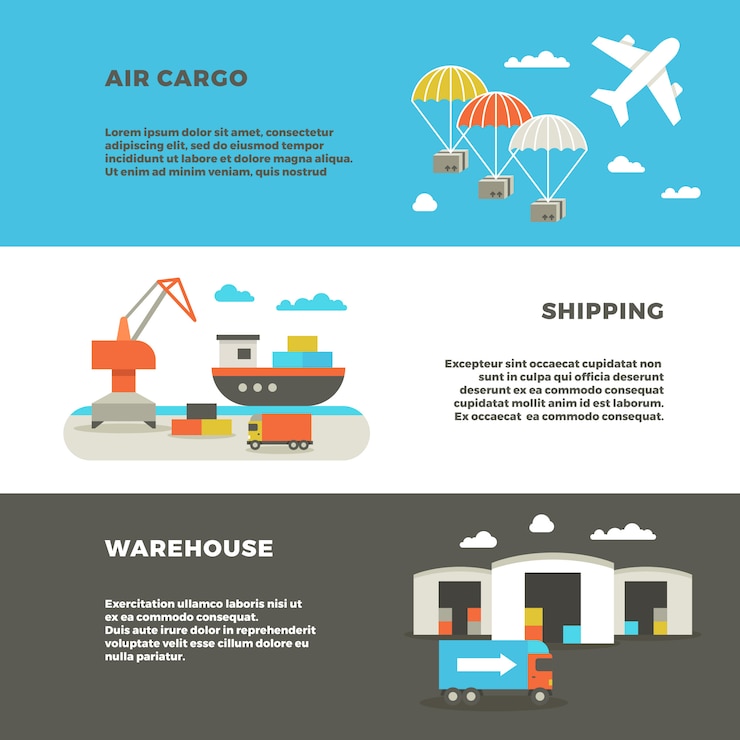 Vector transporte de mercancías de entrega