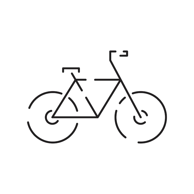 Transporte público bicicleta Vector Línea Iconos símbolo de tráfico Trazo editable y viajes