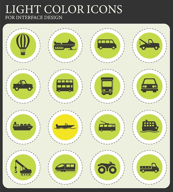Transporte simplemente iconos
