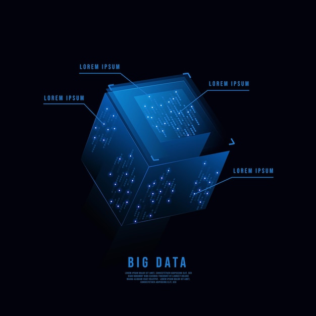 El trasfondo abstracto del metaverso y los grandes datos.