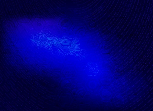 Trasfondo azul con símbolos de Internet y muchos números