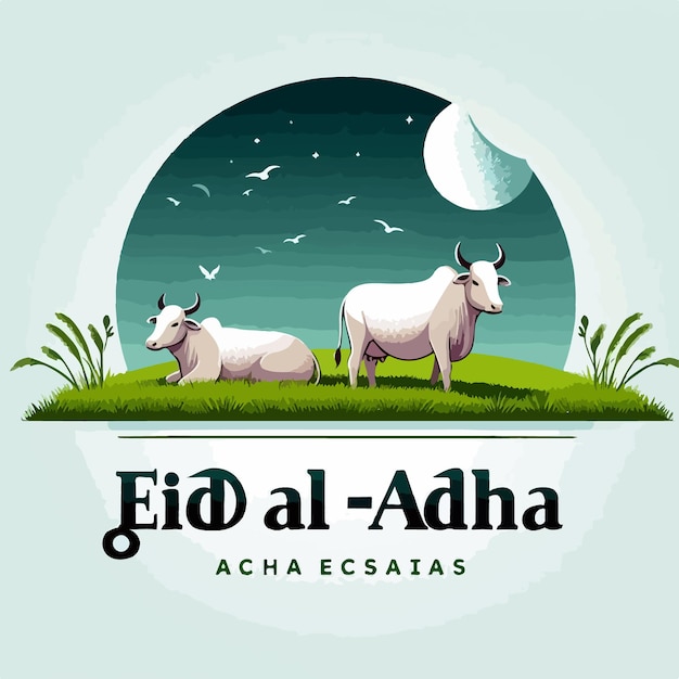 El trasfondo de la celebración del Eid Mubarak el concepto del cartel del Eid alAdha