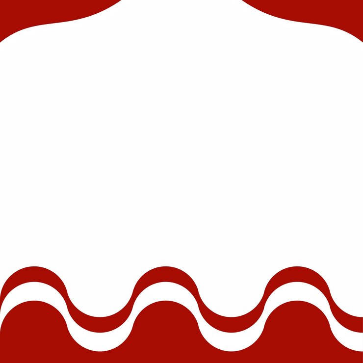 Trasfondo rojo y blanco con una ola blanca y la palabra salpica en el medio