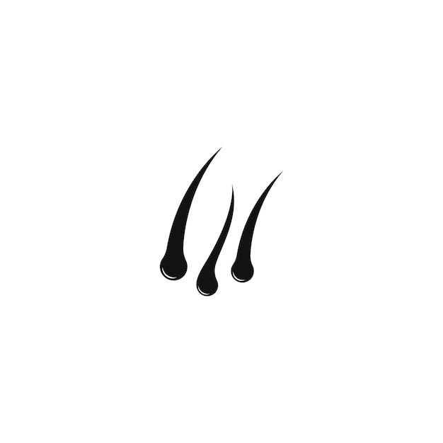 Tratamiento capilar dermatología logotipo plantilla icono vector ilustración