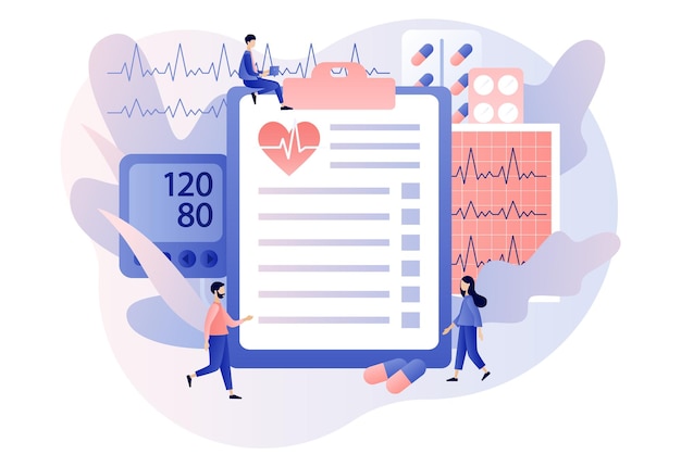 Tratamiento y chequeo de cardiología. concepto médico. salud y enfermedad del corazón. presión arterial