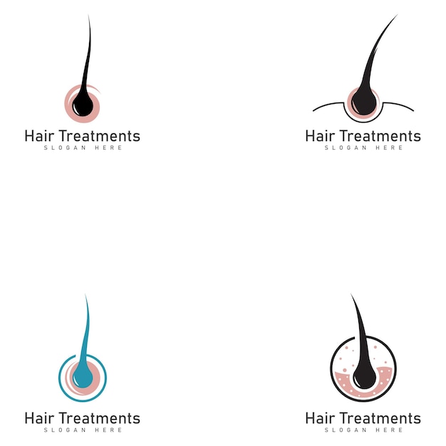 tratamientos para el cabello plantilla de diseño de ilustración de íconos vectoriales