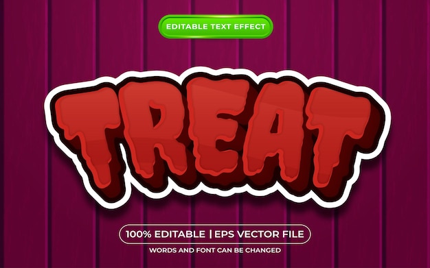 Trate el estilo de plantilla de efecto de texto editable 3d con temática de halloween