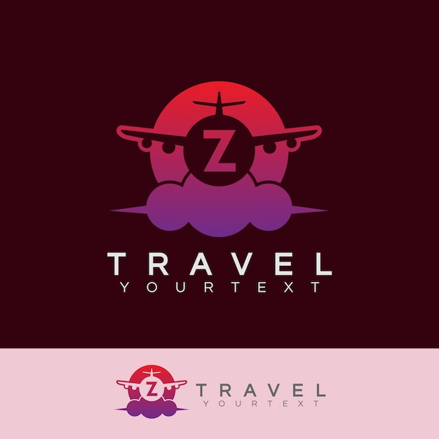 travel initial Letter Z diseño de logo