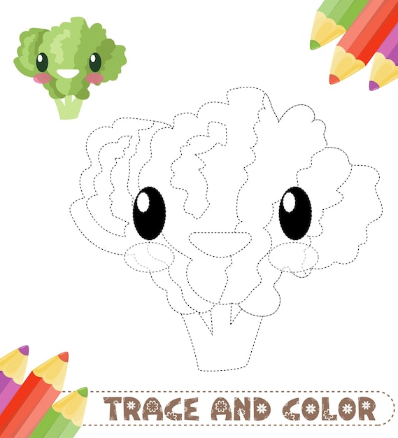traza y color caen páginas para colorear para niños