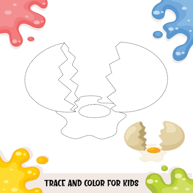Traza y color para niños con ilustración.
