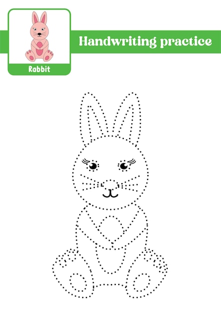 Traza y color para vector de conejo de niños