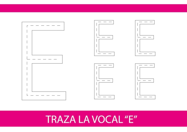 Vector traza las letras del abecedario